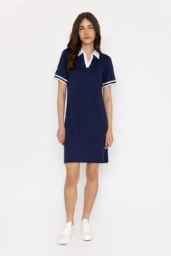 Stripe Collar Navy Mini Dress 24 Stripe Collar Navy Mini Dress -Fashion Clothing Accessories Store carraig donn stripe collar navy mini dress 491202