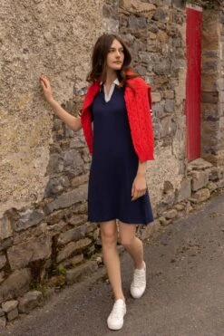 Stripe Collar Navy Mini Dress 19 Stripe Collar Navy Mini Dress -Fashion Clothing Accessories Store carraig donn stripe collar navy mini dress 936089