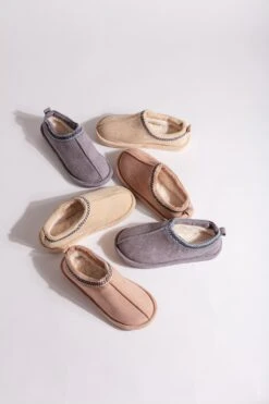 Suedette Mule Slippers In Grey 14 Suedette Mule Slippers In Grey -Fashion Clothing Accessories Store carraig donn suedette mule slippers in grey 152663