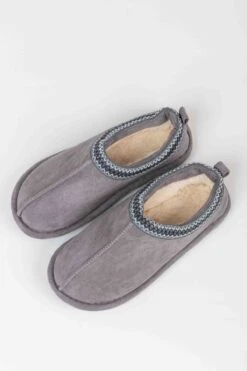 Suedette Mule Slippers In Grey 16 Suedette Mule Slippers In Grey -Fashion Clothing Accessories Store carraig donn suedette mule slippers in grey 861474
