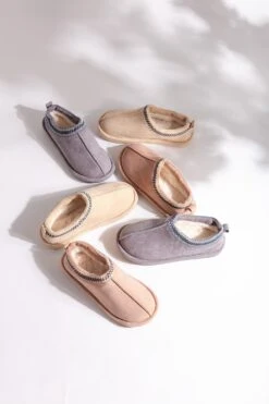 Suedette Mule Slippers In Pink -Fashion Clothing Accessories Store carraig donn suedette mule slippers in pink 390748