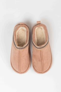 Suedette Mule Slippers In Pink -Fashion Clothing Accessories Store carraig donn suedette mule slippers in pink 395514