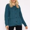 Super Soft Merino Wool Cardigan In Teal -Fashion Clothing Accessories Store carraig donn super soft merino wool cardigan in teal 811759