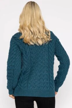Super Soft Merino Wool Cardigan In Teal -Fashion Clothing Accessories Store carraig donn super soft merino wool cardigan in teal 981563