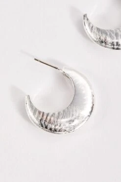 Textured Open Hoop Earrings -Fashion Clothing Accessories Store carraig donn textured open hoop earrings 962541