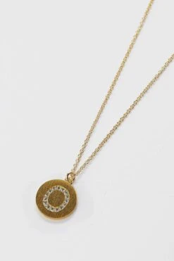 O Initial Necklace In Gold