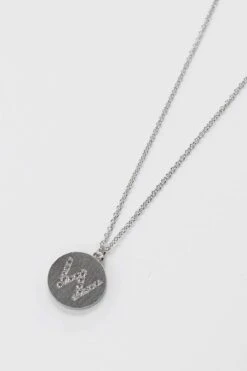 The "W" Initial Necklace In Silver