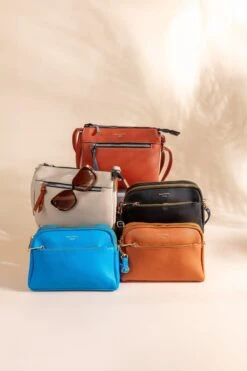 Triple Compartment Crossbody In Orange -Fashion Clothing Accessories Store carraig donn triple compartment crossbody in orange 794841