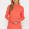 Turtleneck Knit In Coral 2 Turtleneck Knit In Coral -Fashion Clothing Accessories Store carraig donn turtleneck knit in coral 538135