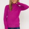 Turtleneck Knit In Magenta -Fashion Clothing Accessories Store carraig donn turtleneck knit in magenta 453946