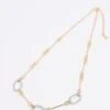 Two Tone Oval Necklace 2 Two Tone Oval Necklace -Fashion Clothing Accessories Store carraig donn two tone oval necklace 785940