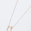 U Pendant Necklace In Gold