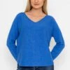 V-Neck Jumper In Blue 2 V-Neck Jumper In Blue -Fashion Clothing Accessories Store carraig donn v neck jumper in blue 160024