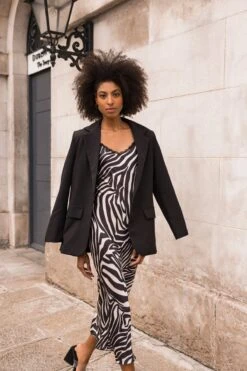 Valentina Midi Dress In Zebra Print -Fashion Clothing Accessories Store carraig donn valentina midi dress in zebra print 251144
