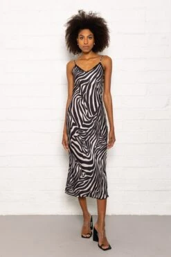 Valentina Midi Dress In Zebra Print -Fashion Clothing Accessories Store carraig donn valentina midi dress in zebra print 686312