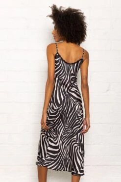Valentina Midi Dress In Zebra Print -Fashion Clothing Accessories Store carraig donn valentina midi dress in zebra print 741426