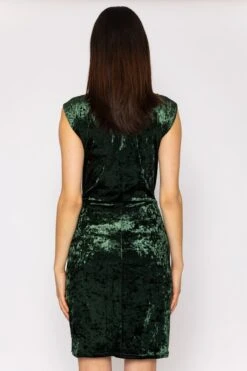 Velour Tammy Dress In Green -Fashion Clothing Accessories Store carraig donn velour tammy dress in green 909368
