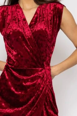 Velour Tammy Dress In Red -Fashion Clothing Accessories Store carraig donn velour tammy dress in red 498920