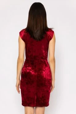 Velour Tammy Dress In Red -Fashion Clothing Accessories Store carraig donn velour tammy dress in red 940401