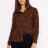 Viscose Shirt In Brown Animal Print 1 Viscose Shirt In Brown Animal Print -Fashion Clothing Accessories Store carraig donn viscose shirt in brown animal print 974216