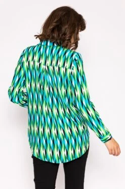 Viscose Shirt In Green Print -Fashion Clothing Accessories Store carraig donn viscose shirt in green print 788688