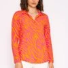 Viscose Shirt In Orange And Pink -Fashion Clothing Accessories Store carraig donn viscose shirt in orange and pink 511854