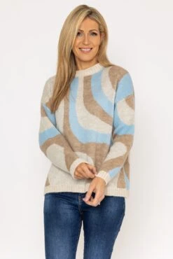 Wave Knit In Multi Print