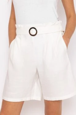 White High Waist Shorts -Fashion Clothing Accessories Store carraig donn white high waist shorts 740483