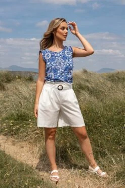 White High Waist Shorts -Fashion Clothing Accessories Store carraig donn white high waist shorts 850654