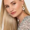 White Tortoise Drop Link Earrings -Fashion Clothing Accessories Store carraig donn white tortoise drop link earrings 838134
