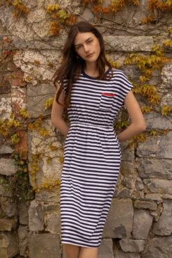 Yarn Dyed Stripe Jersey Dress