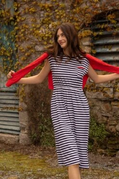 Yarn Dyed Stripe Jersey Dress -Fashion Clothing Accessories Store carraig donn yarn dyed stripe jersey dress 994577