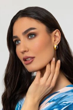 Yellow And Grey Earrings